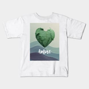 Love Nature No. 2: Amore Green Valentine's Day Kids T-Shirt